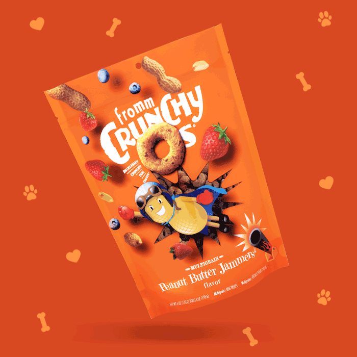 explosion of flavors dog treats 6 gif-fromm-crunchy-os-peanut-butter-jammers