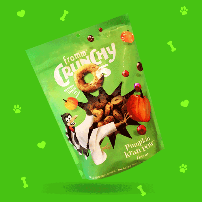 explosion of flavors dog treats 2 FROMM CRUNCHY-O’S PUMPKIN KRAN POW DOG TREATS