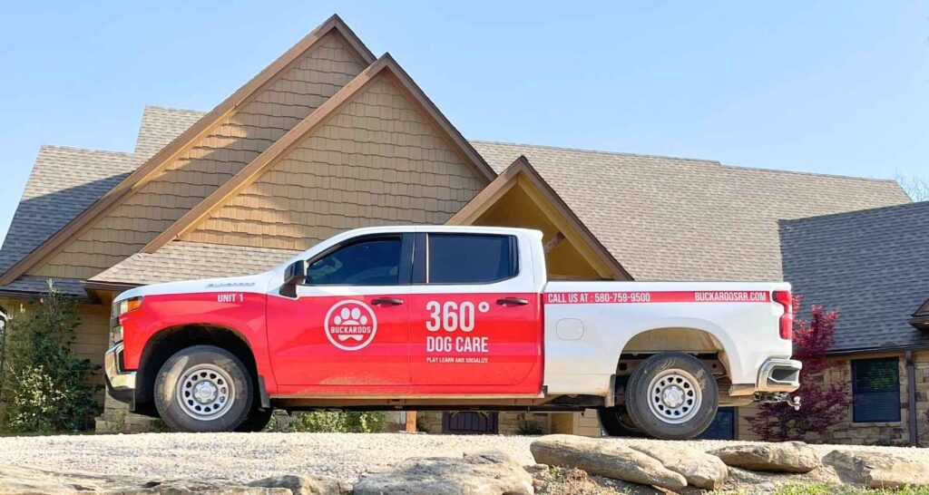 Buckaroos 360 Dog Care training vehicle serving Pauls Valley, Oklahoma